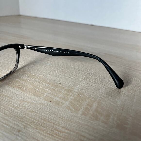 Prada VPR 15P ZYY-1O1 Eyeglasses Cat Eye Black Frames 53-16-135 Made in Italy - Picture 6 of 8